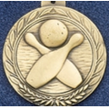 1.5" Stock Cast Medallion (Bowling Pins & Ball)